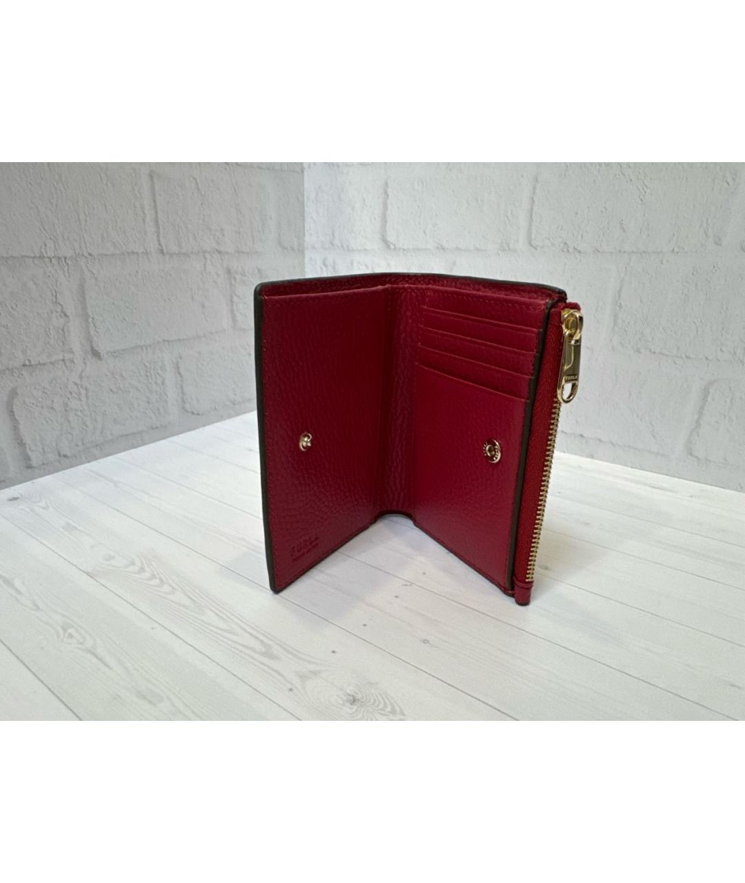 FURLA Бордовый кожаный кошелек, фото 4