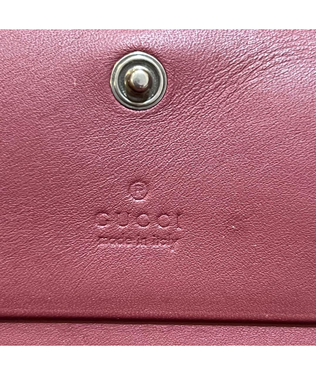 GUCCI Бежевый кожаный кошелек, фото 4