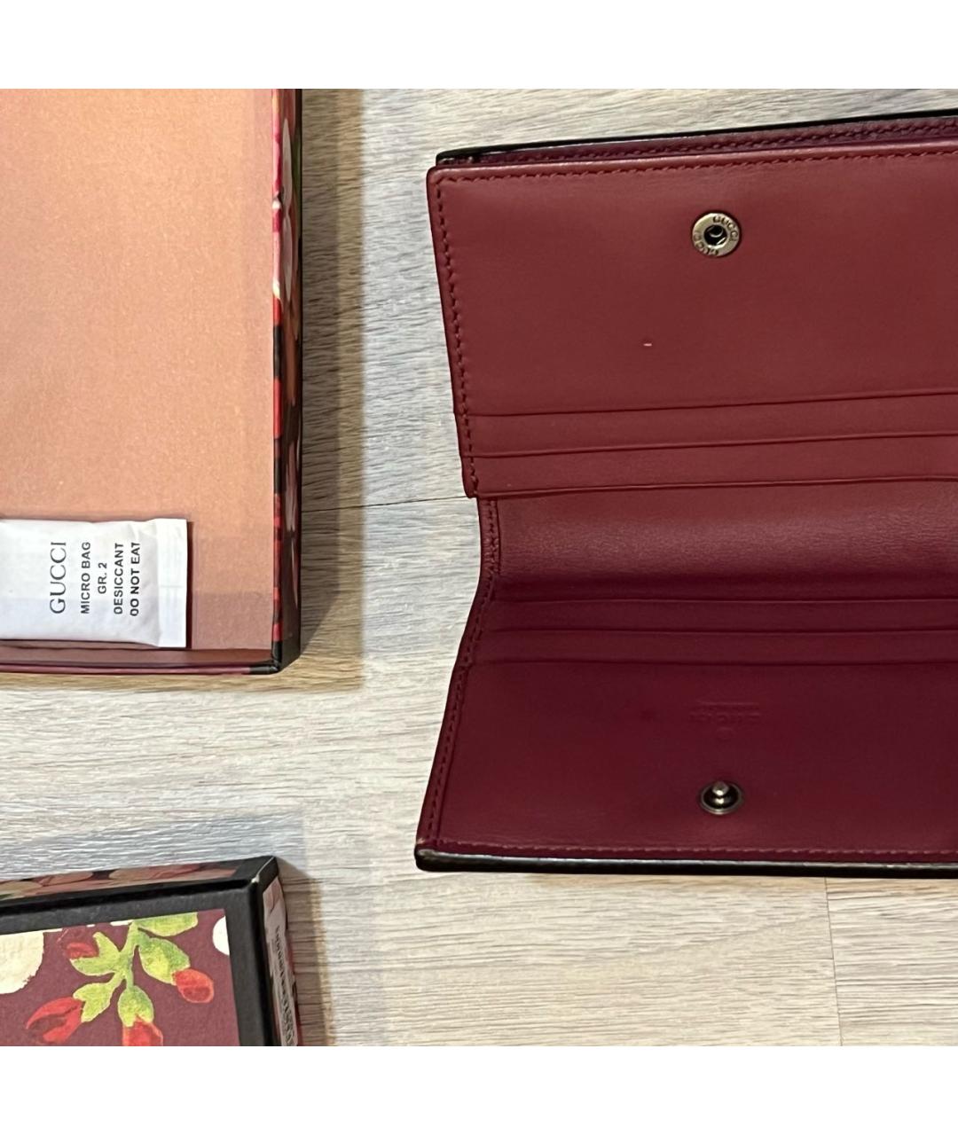GUCCI Бежевый кожаный кошелек, фото 5