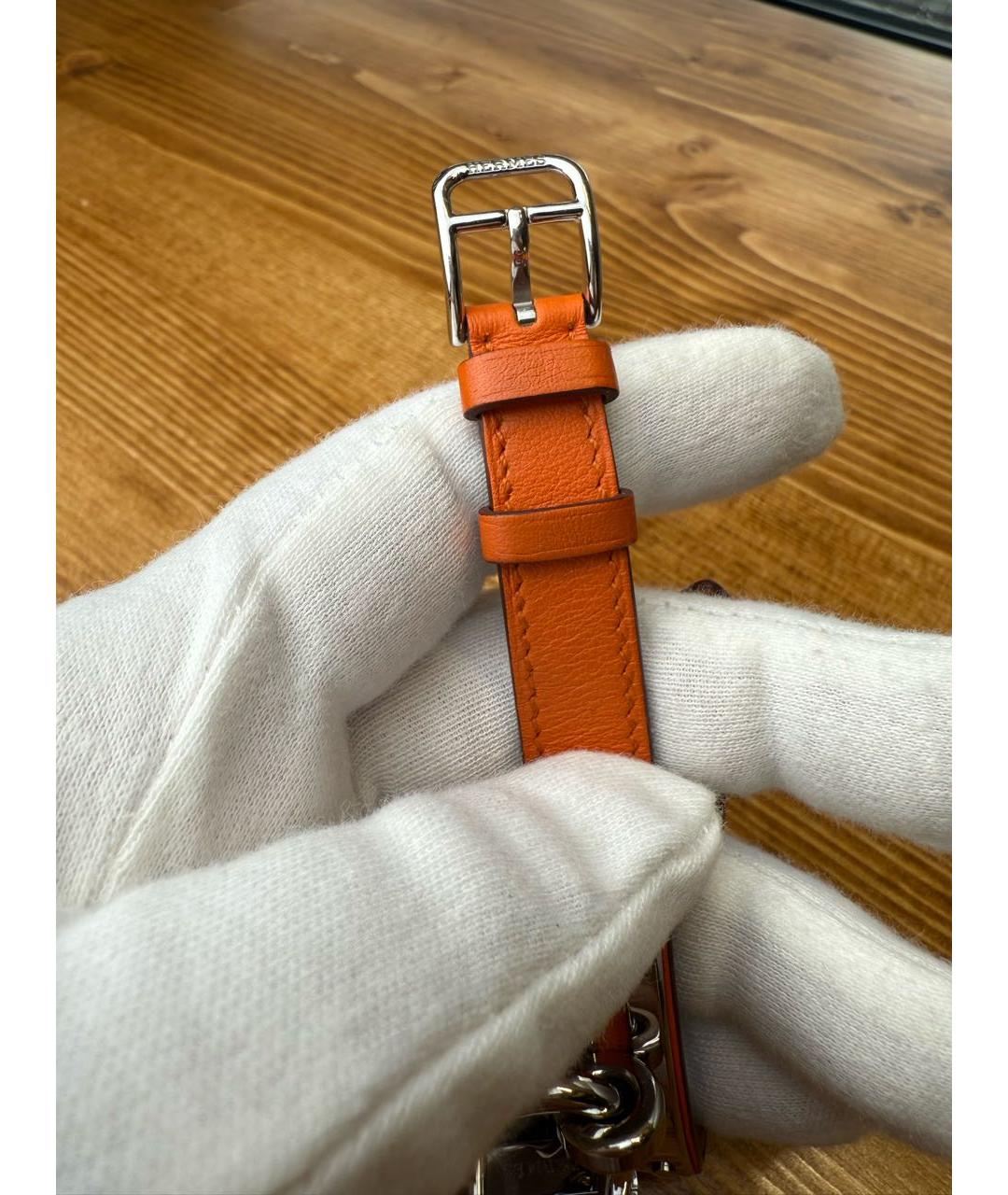 HERMES Серебряные стальные часы, фото 7