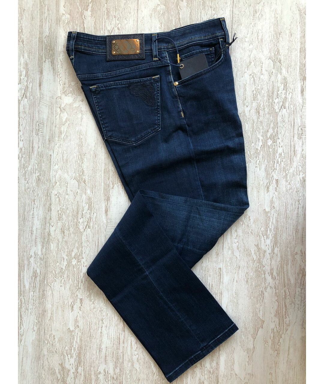 STEFANO RICCI Синие хлопко-эластановые джинсы, фото 2