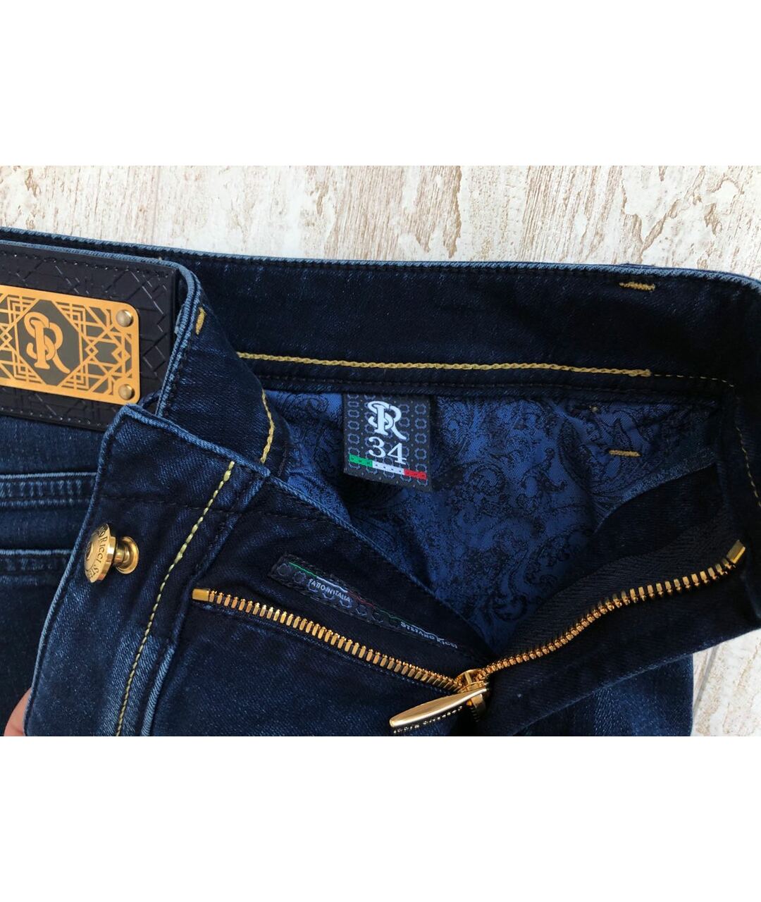 STEFANO RICCI Синие хлопко-эластановые джинсы, фото 6