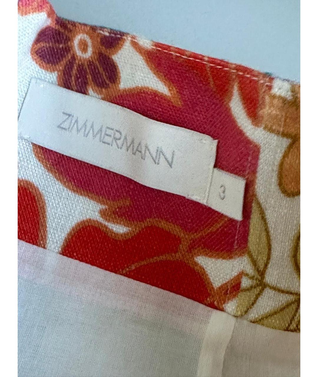 ZIMMERMANN Мульти льняные шорты, фото 3