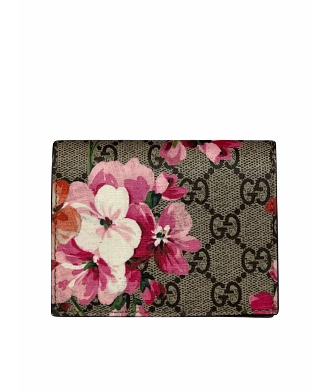 GUCCI Бежевый кожаный кошелек, фото 1