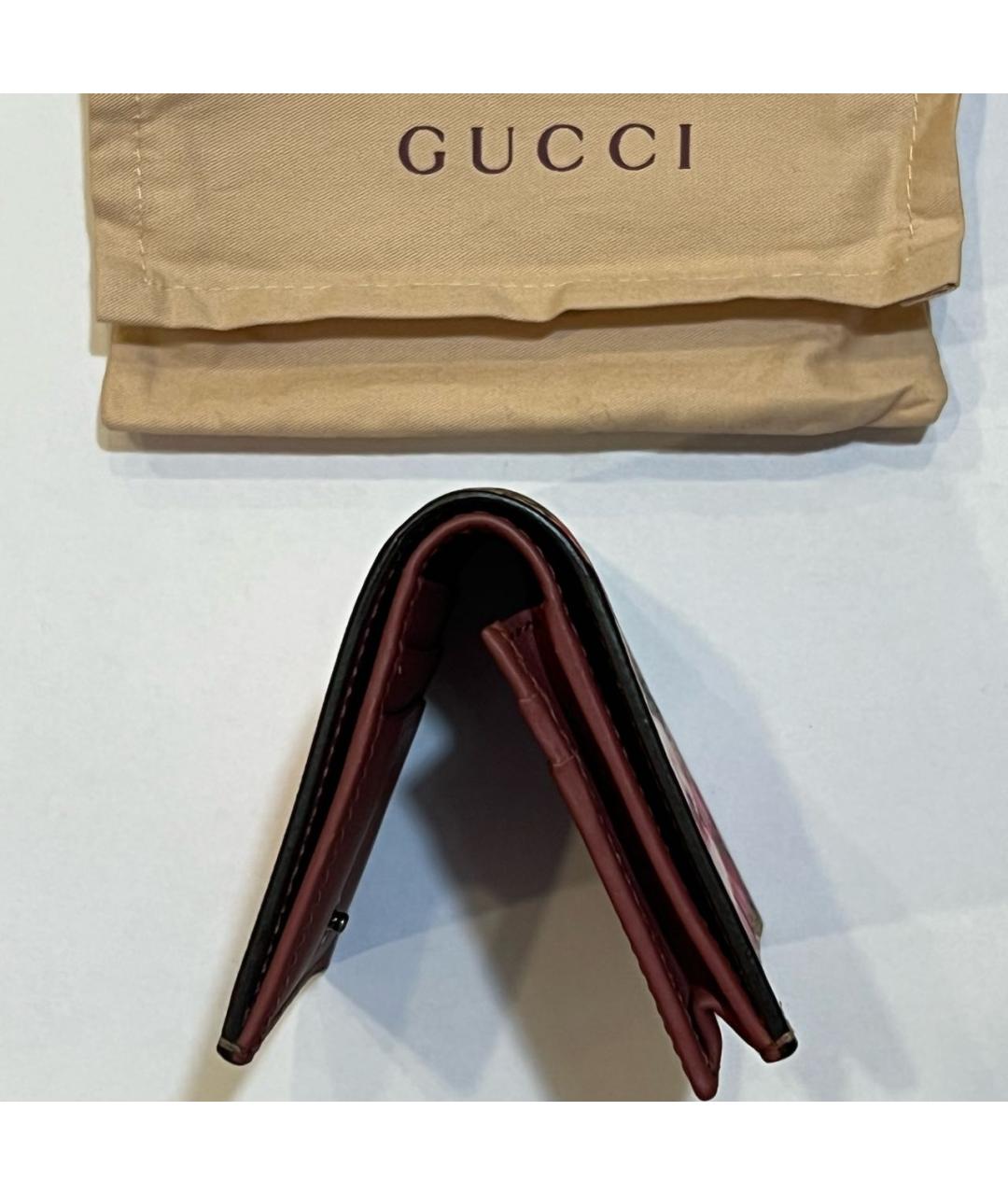 GUCCI Бежевый кожаный кошелек, фото 4