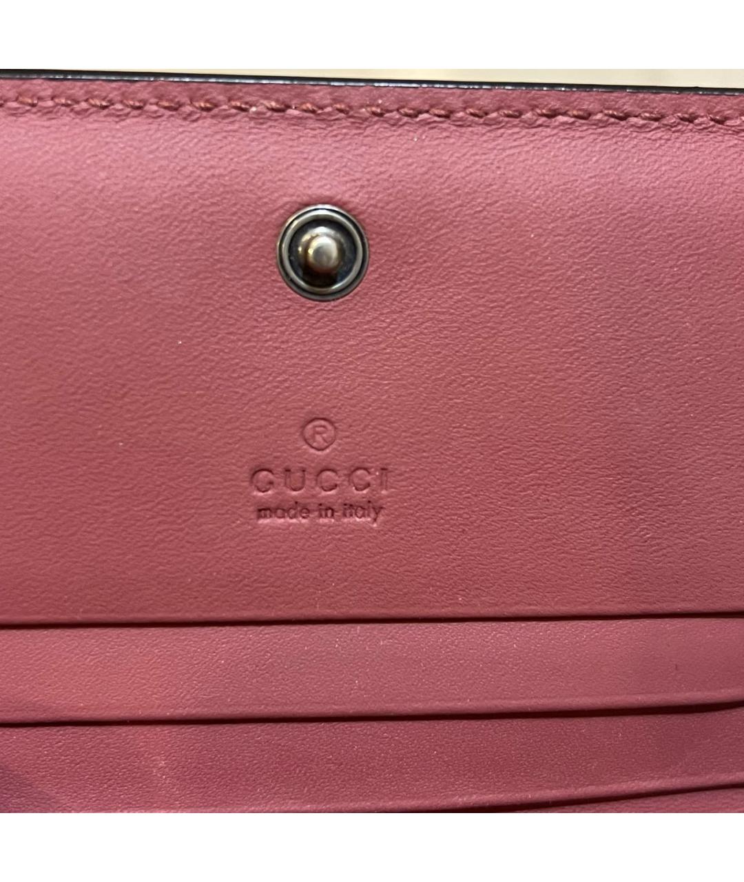 GUCCI Бежевый кожаный кошелек, фото 5