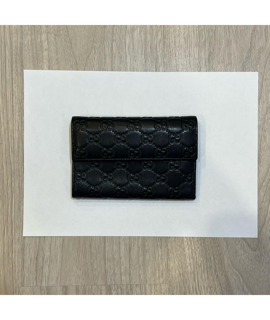 GUCCI Черный кожаный кошелек, фото 5