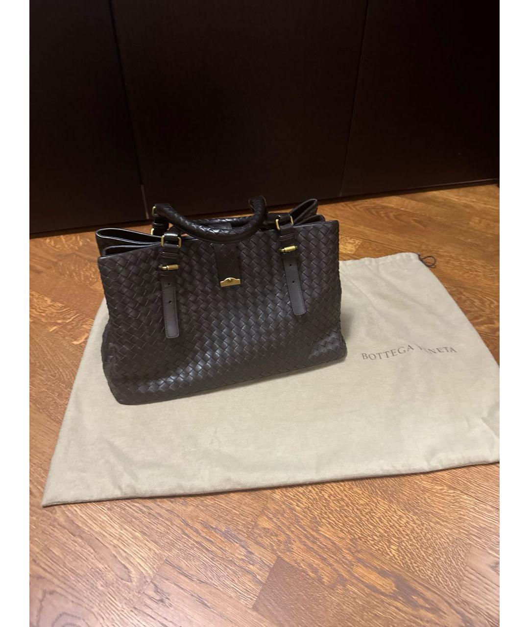 BOTTEGA VENETA Коричневая кожаная сумка тоут, фото 3
