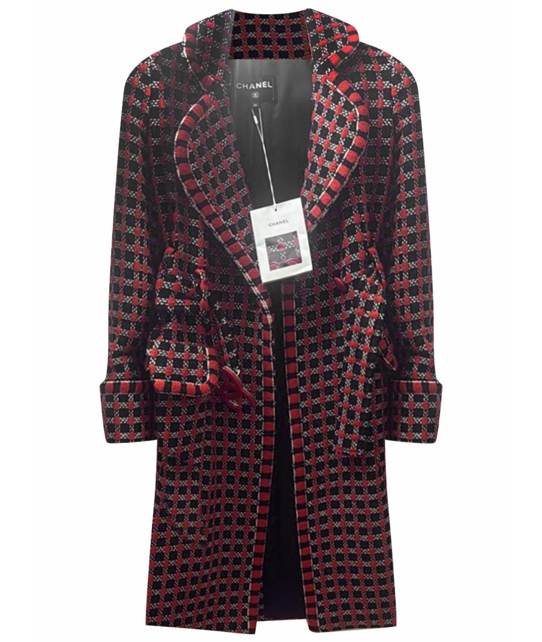 CHANEL Красное шерстяное пальто, фото 1