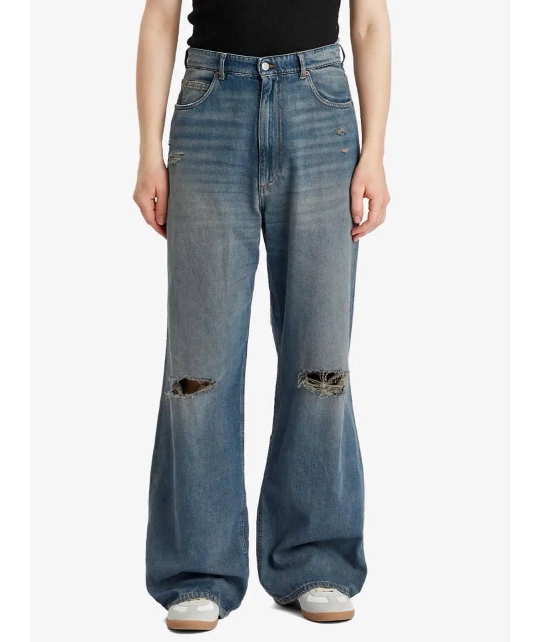 MM6 MAISON MARGIELA Голубые прямые джинсы, фото 2