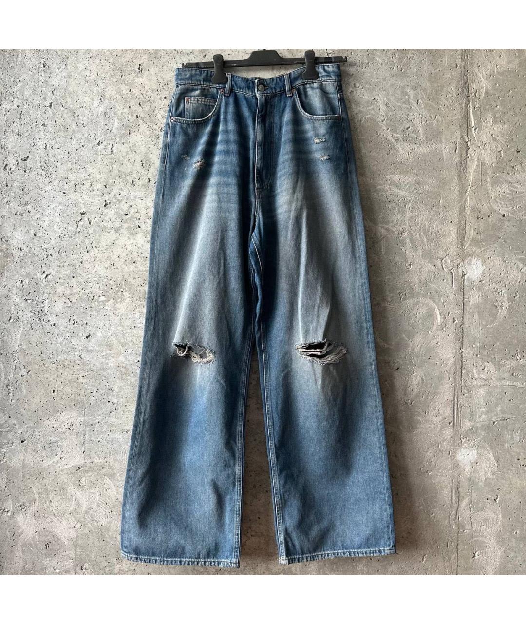 MM6 MAISON MARGIELA Голубые прямые джинсы, фото 9