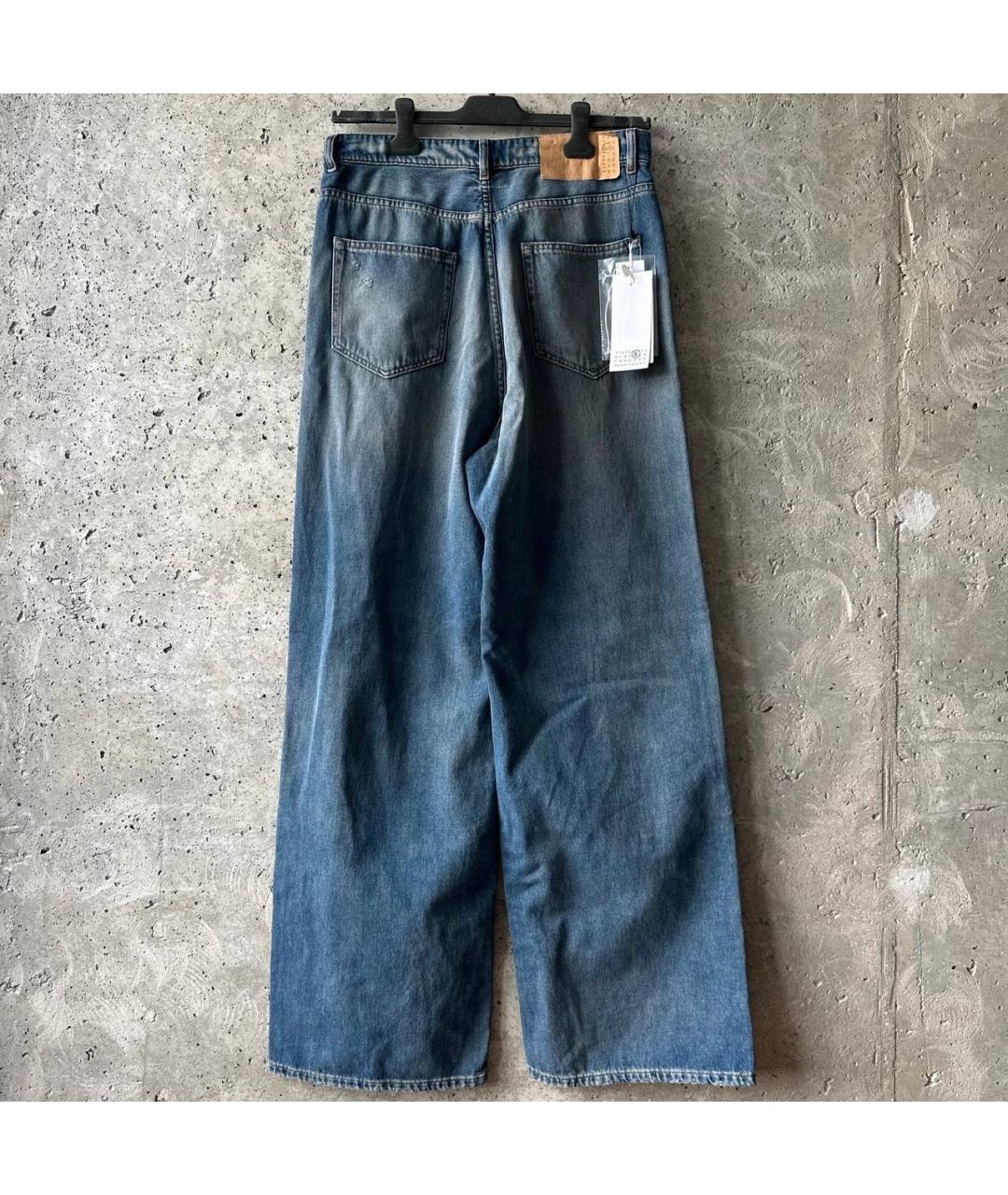 MM6 MAISON MARGIELA Голубые прямые джинсы, фото 3