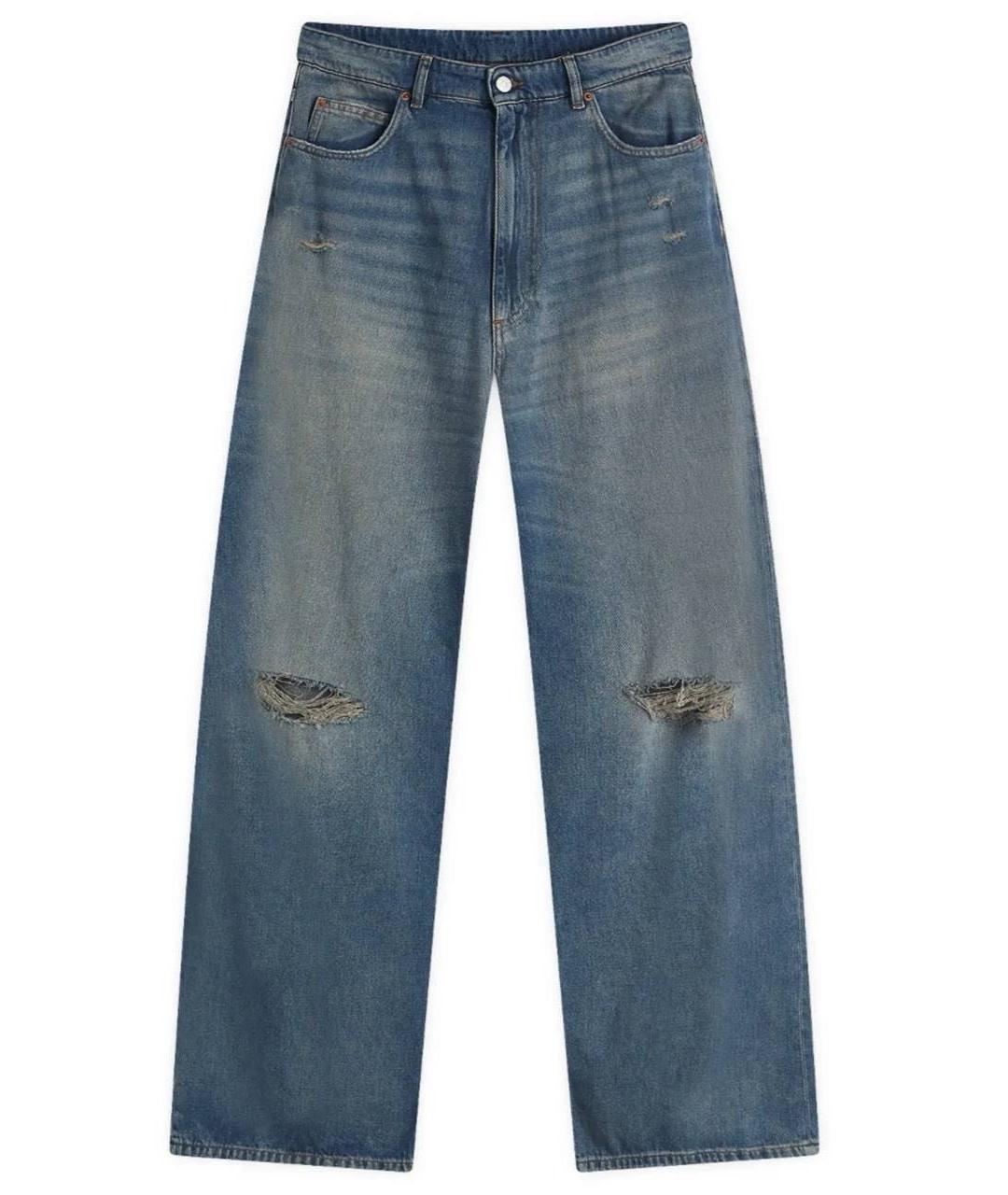 MM6 MAISON MARGIELA Голубые прямые джинсы, фото 4