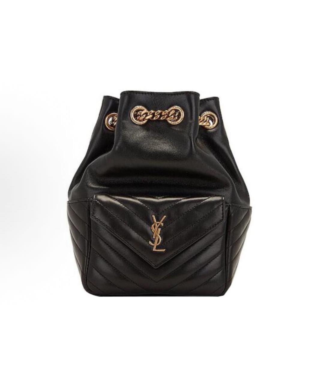 SAINT LAURENT Черная кожаная сумка с короткими ручками, фото 9