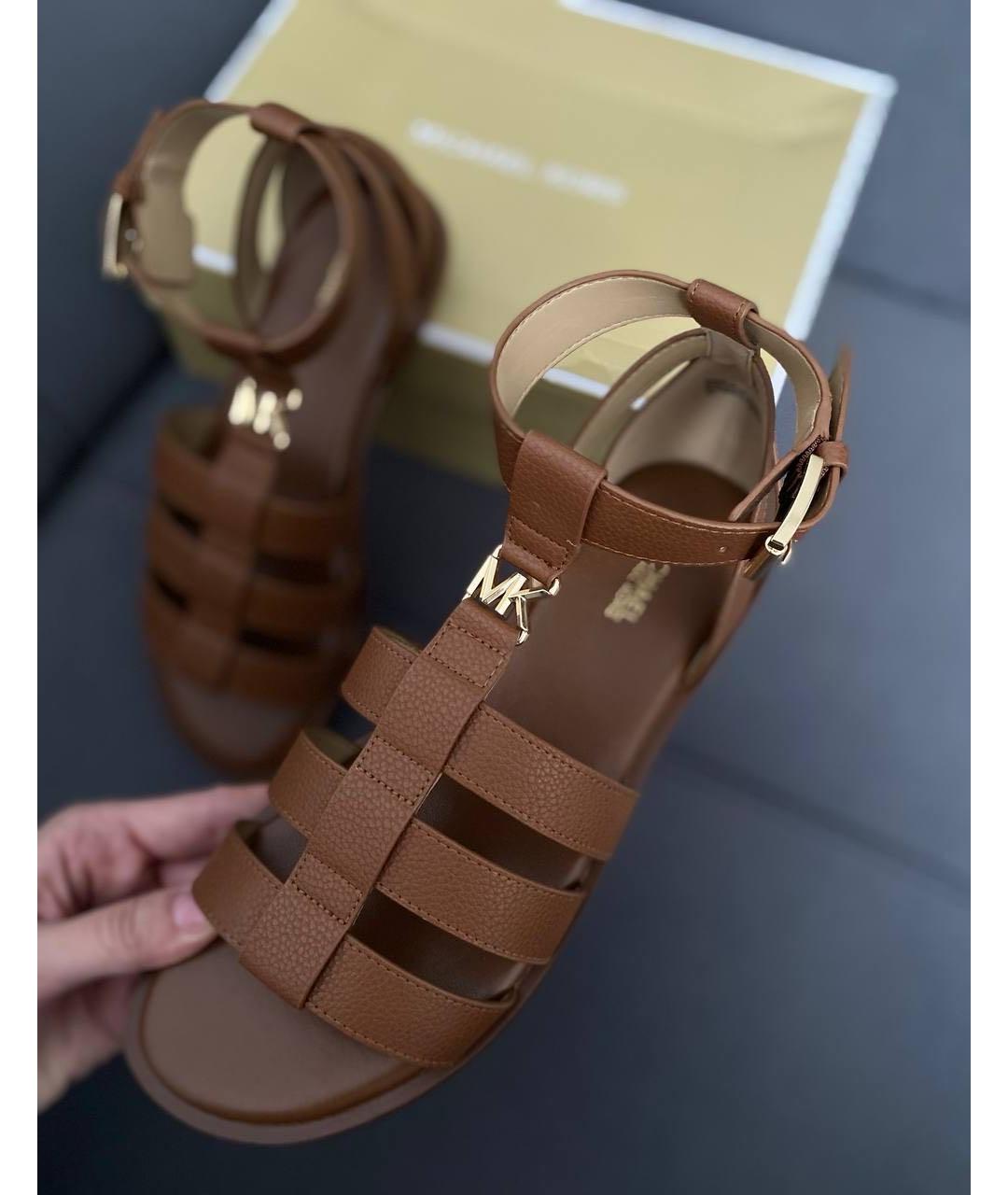 MICHAEL KORS Коричневые сандалии из искусственной кожи, фото 4