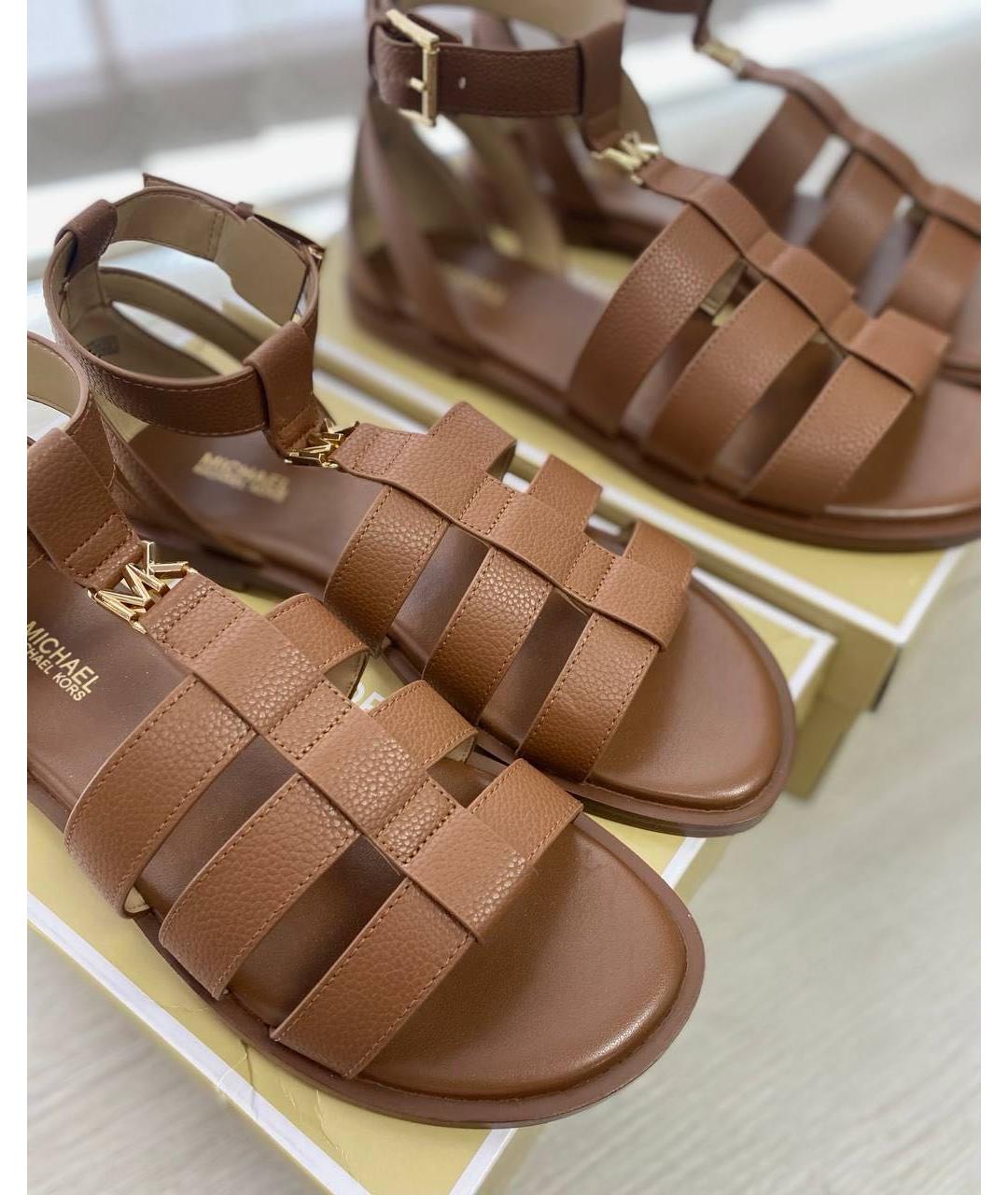 MICHAEL KORS Коричневые сандалии из искусственной кожи, фото 2