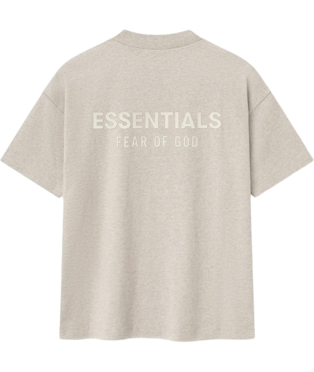 FEAR OF GOD ESSENTIALS Серая хлопковая футболка, фото 2