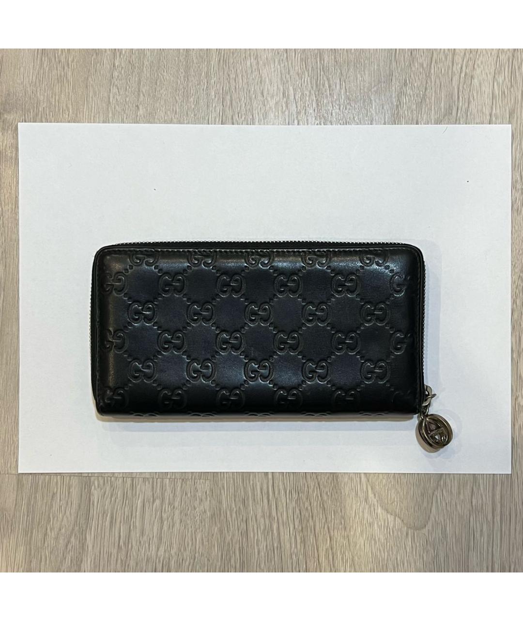 GUCCI Черный кожаный кошелек, фото 5
