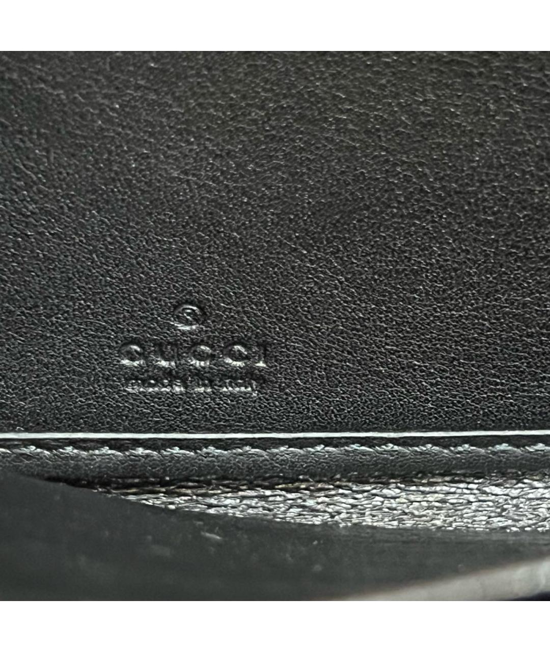 GUCCI Черный кожаный кошелек, фото 4