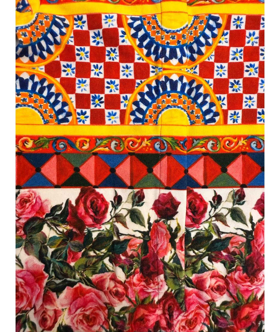DOLCE & GABBANA KIDS Мульти хлопковый комбинезон, фото 4