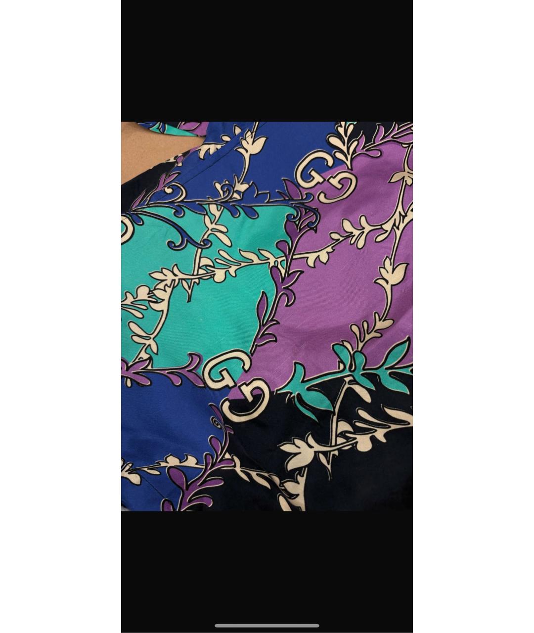 GUCCI Мульти шелковая рубашка, фото 7