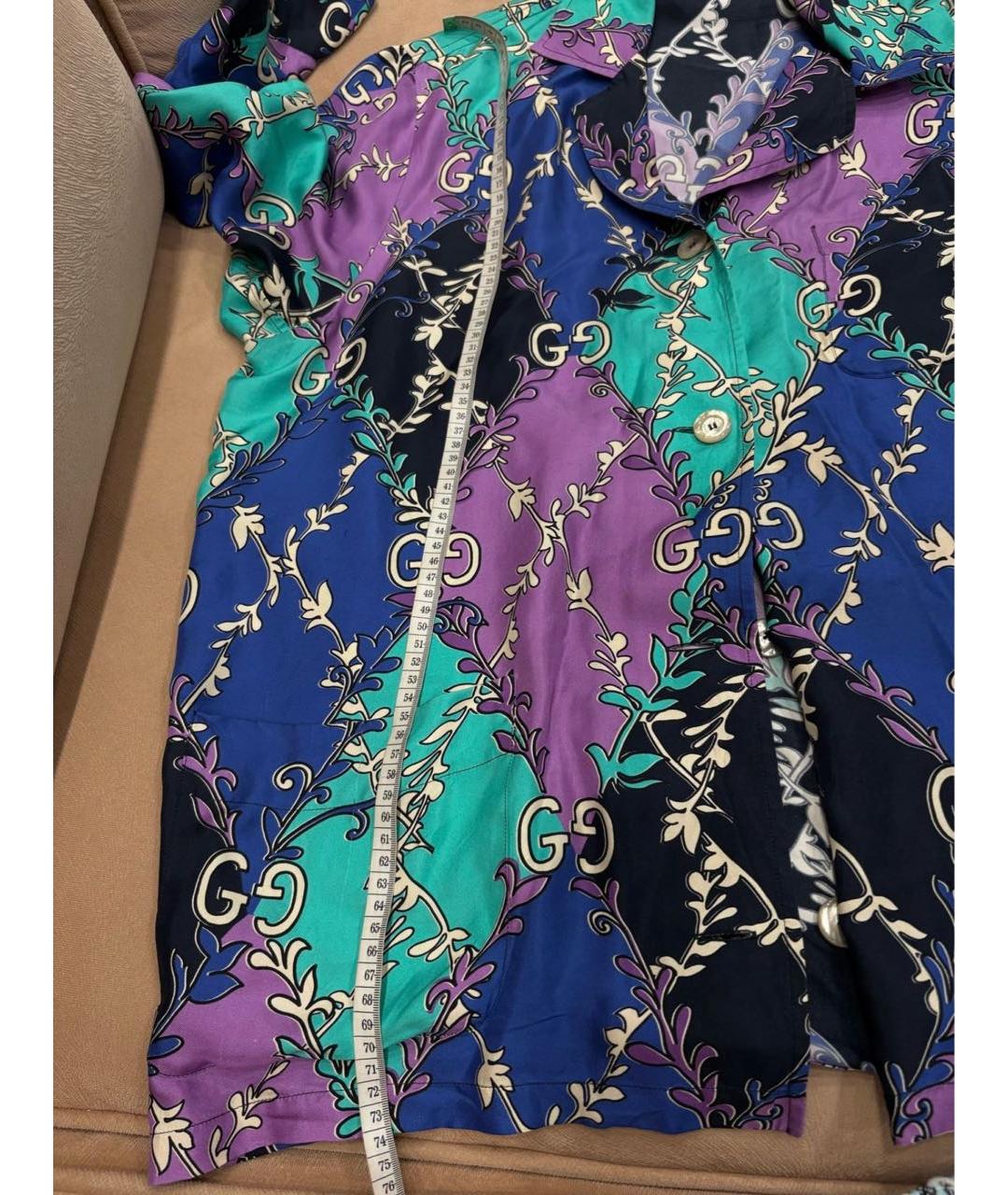 GUCCI Мульти шелковая рубашка, фото 5