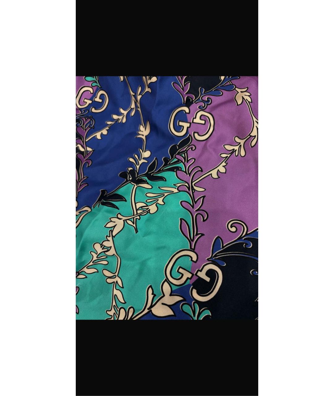 GUCCI Мульти шелковая рубашка, фото 8