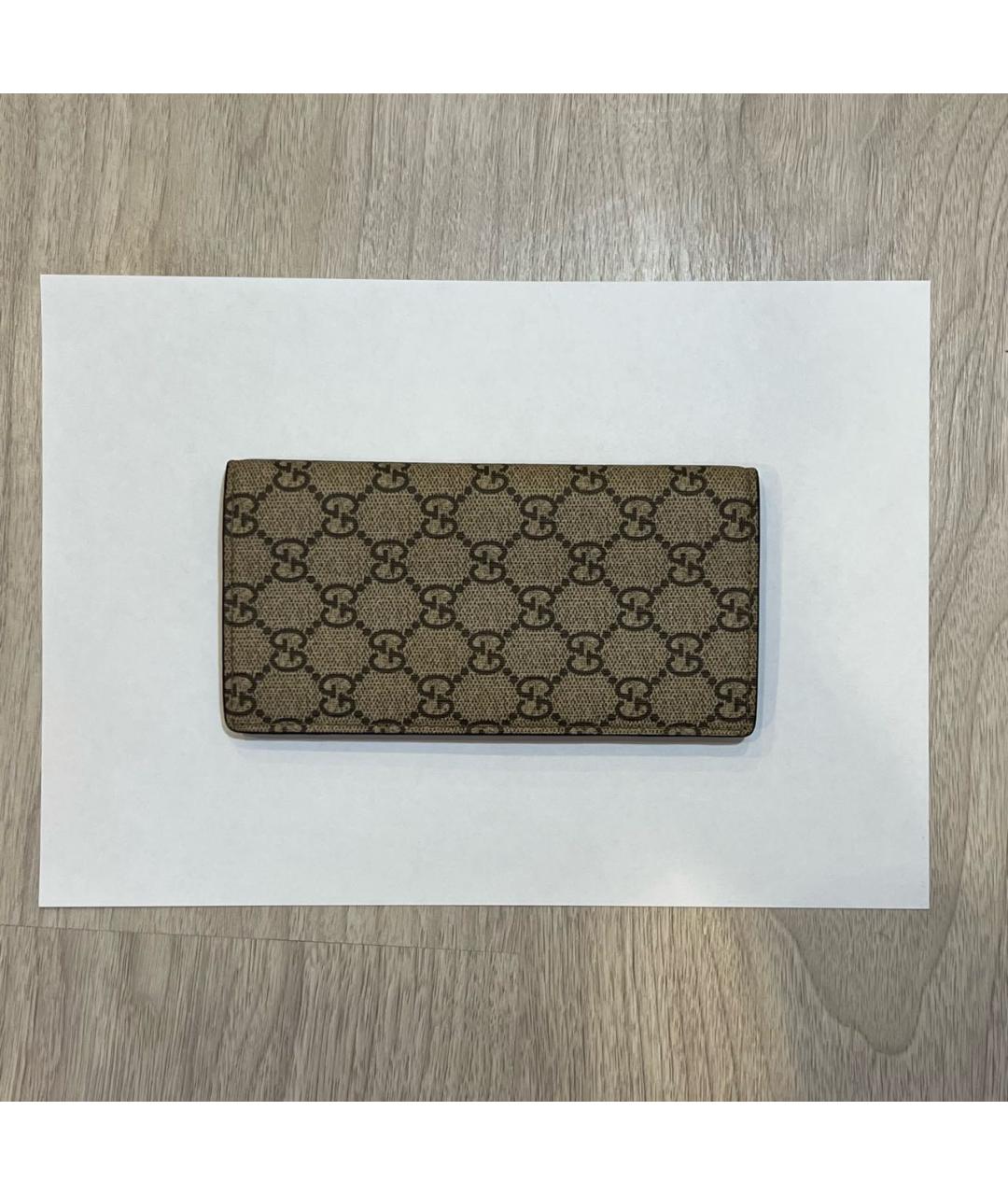 GUCCI Бежевый кожаный кошелек, фото 2