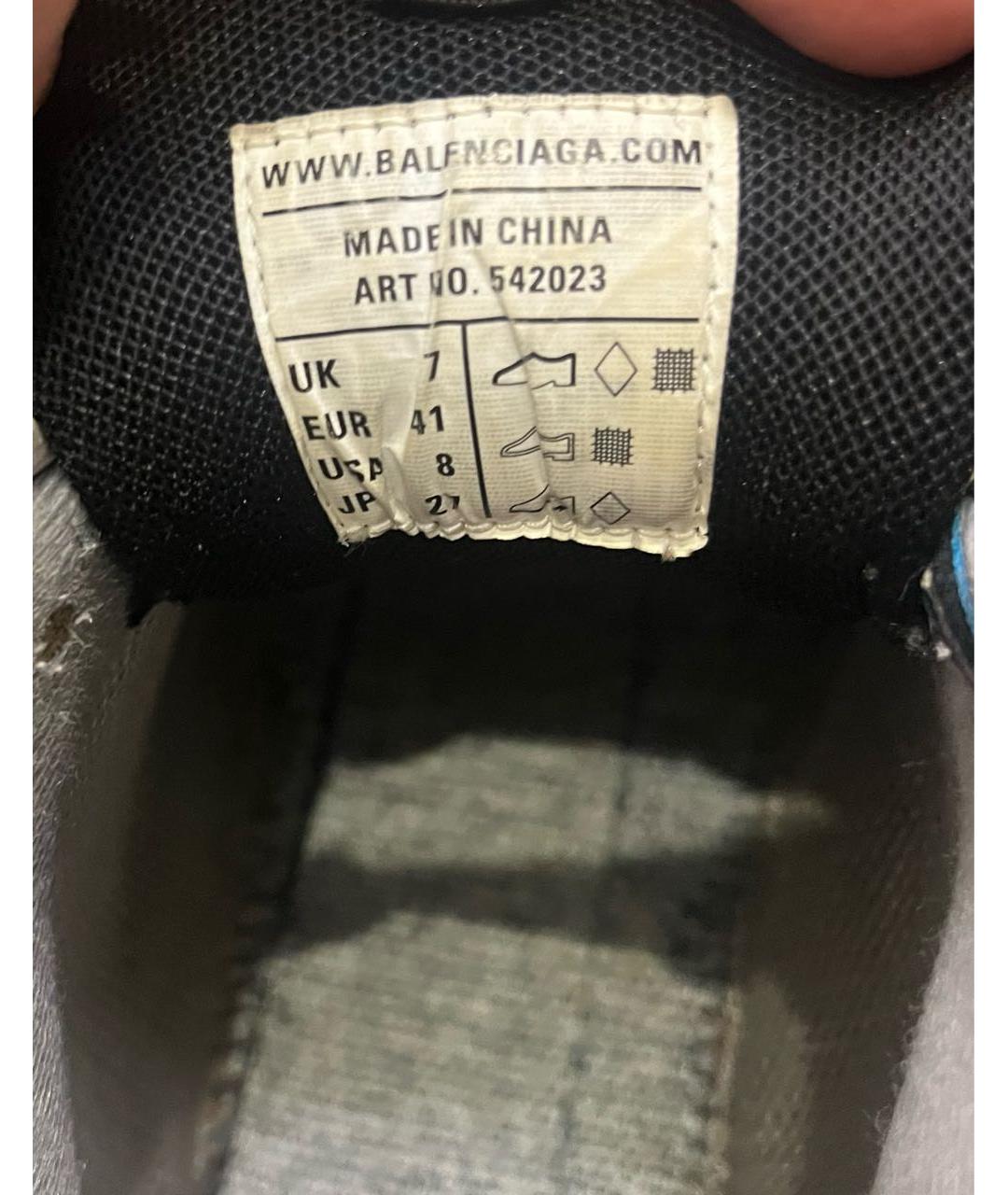 BALENCIAGA Белые текстильные низкие кроссовки / кеды, фото 5