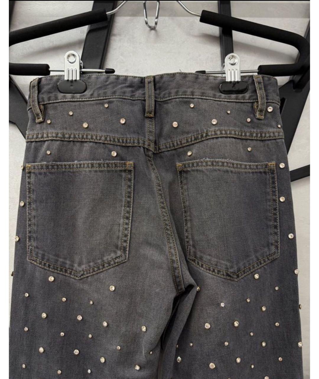 ISABEL MARANT Серые хлопковые прямые джинсы, фото 6