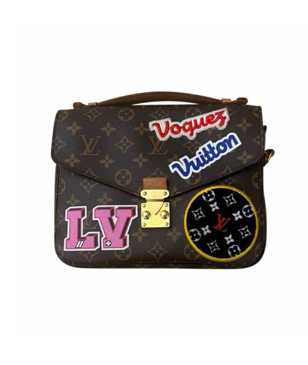 LOUIS VUITTON Коричневая кожаная сумка через плечо, фото 5