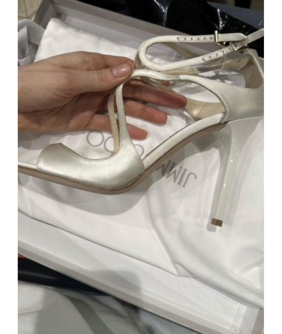 JIMMY CHOO Белые босоножки, фото 6