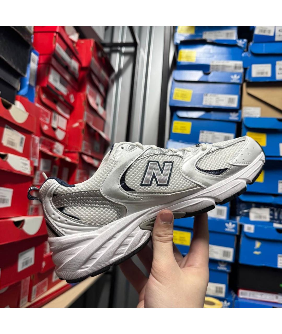 NEW BALANCE Белые низкие кроссовки / кеды, фото 4