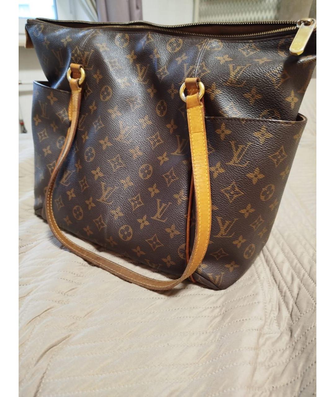 LOUIS VUITTON Коричневая сумка тоут из искусственной кожи, фото 2