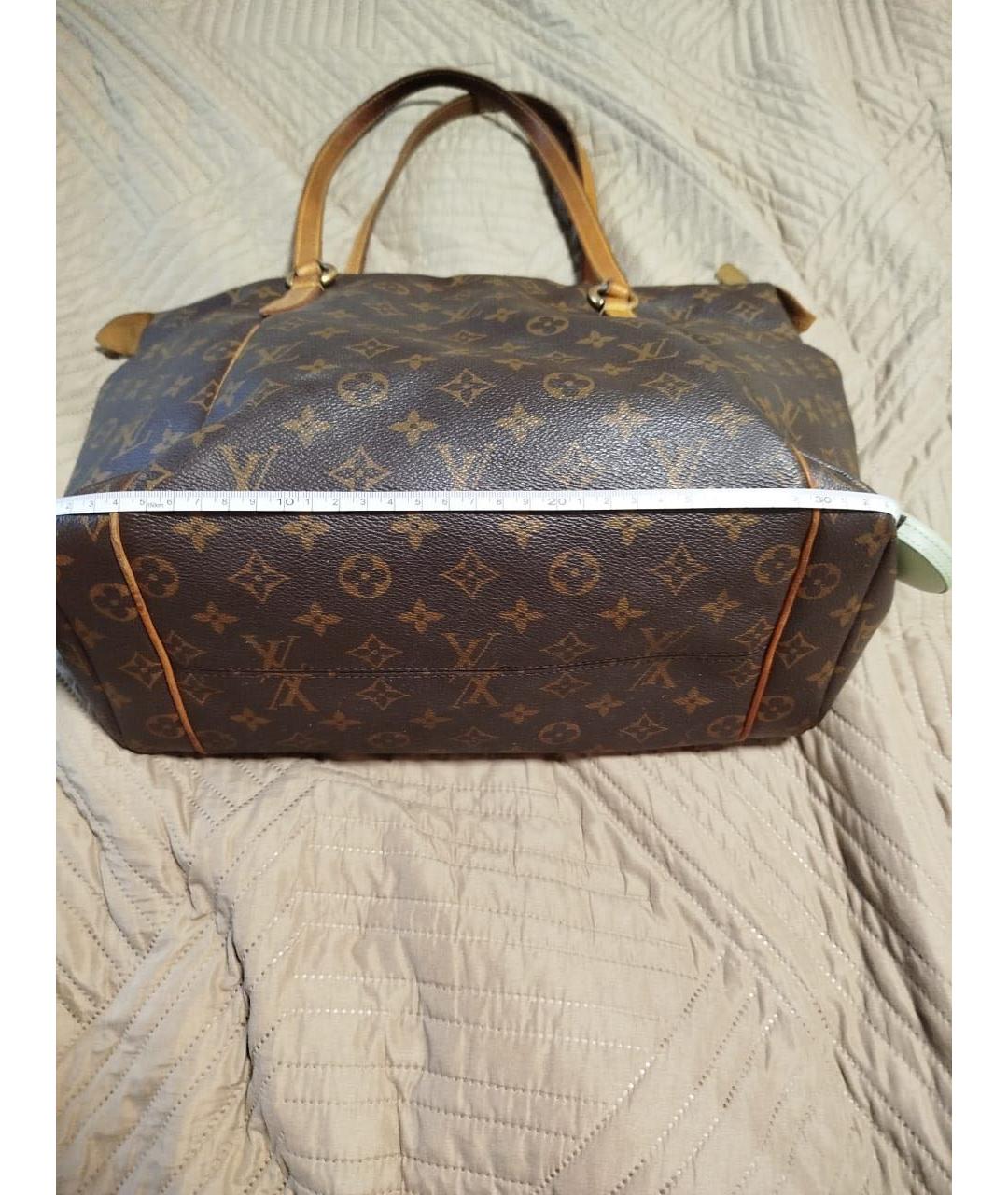 LOUIS VUITTON Коричневая сумка тоут из искусственной кожи, фото 3