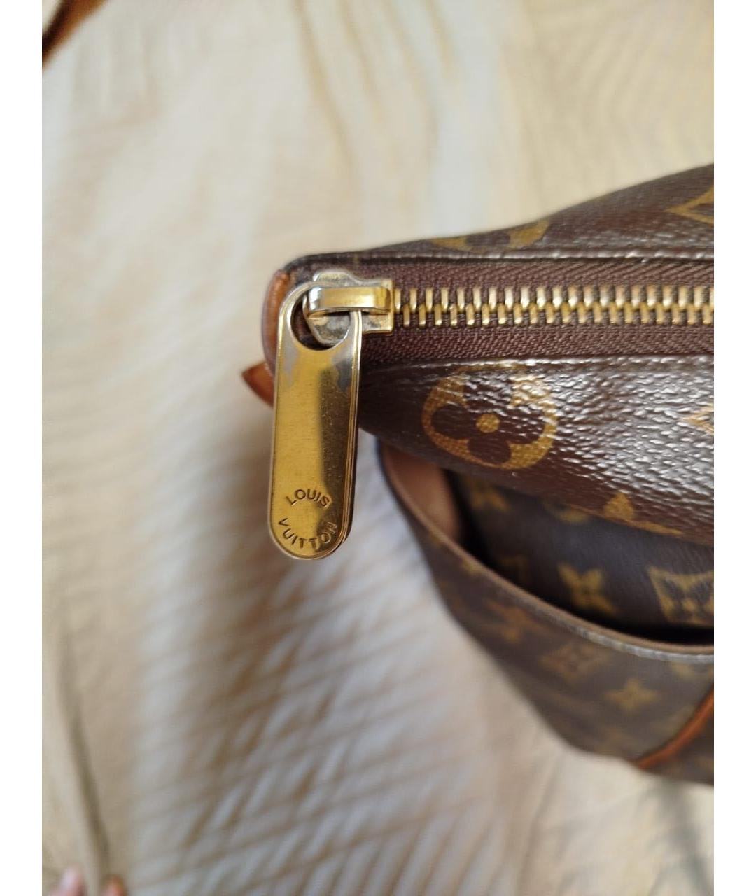 LOUIS VUITTON Коричневая сумка тоут из искусственной кожи, фото 6