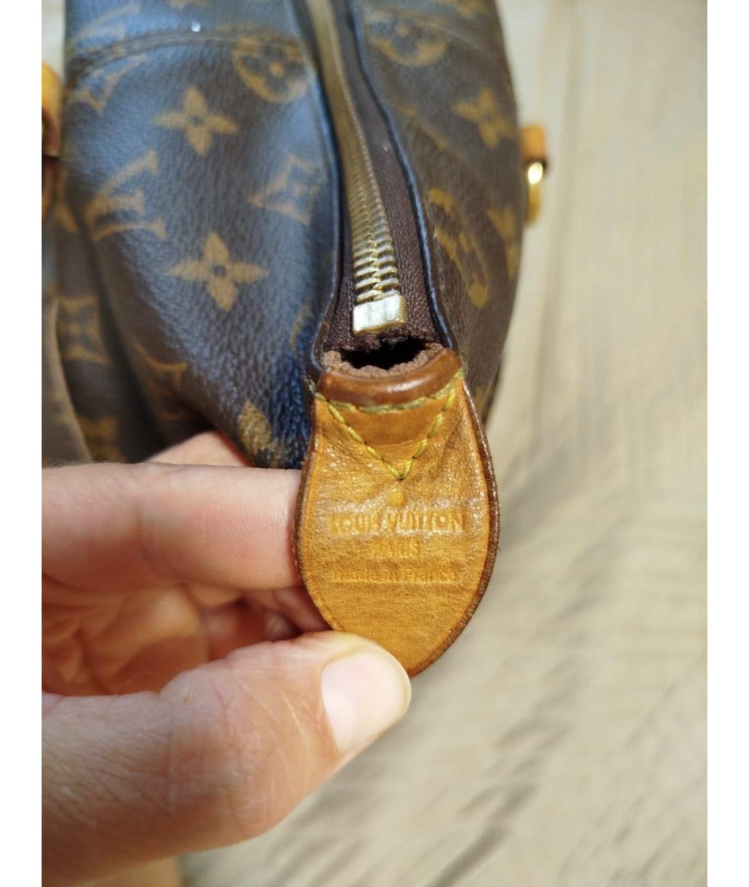 LOUIS VUITTON Коричневая сумка тоут из искусственной кожи, фото 7