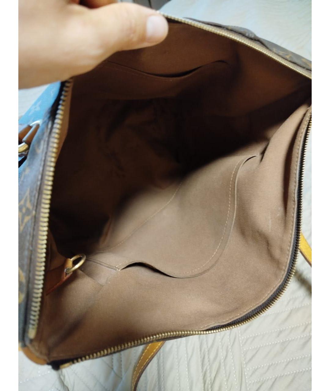 LOUIS VUITTON Коричневая сумка тоут из искусственной кожи, фото 4