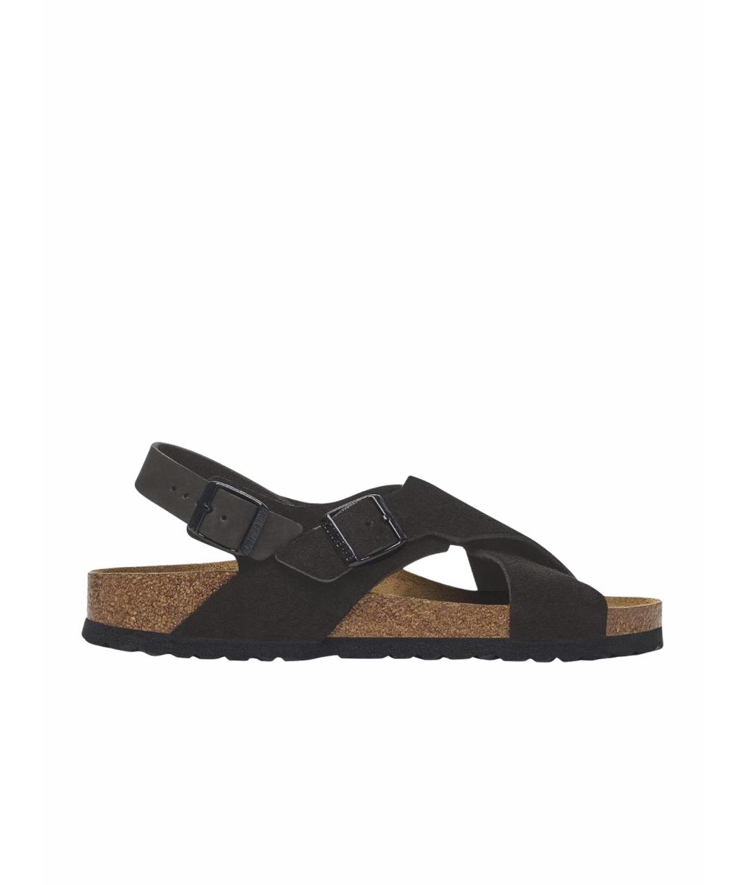 BIRKENSTOCK Черные замшевые сандалии, фото 1
