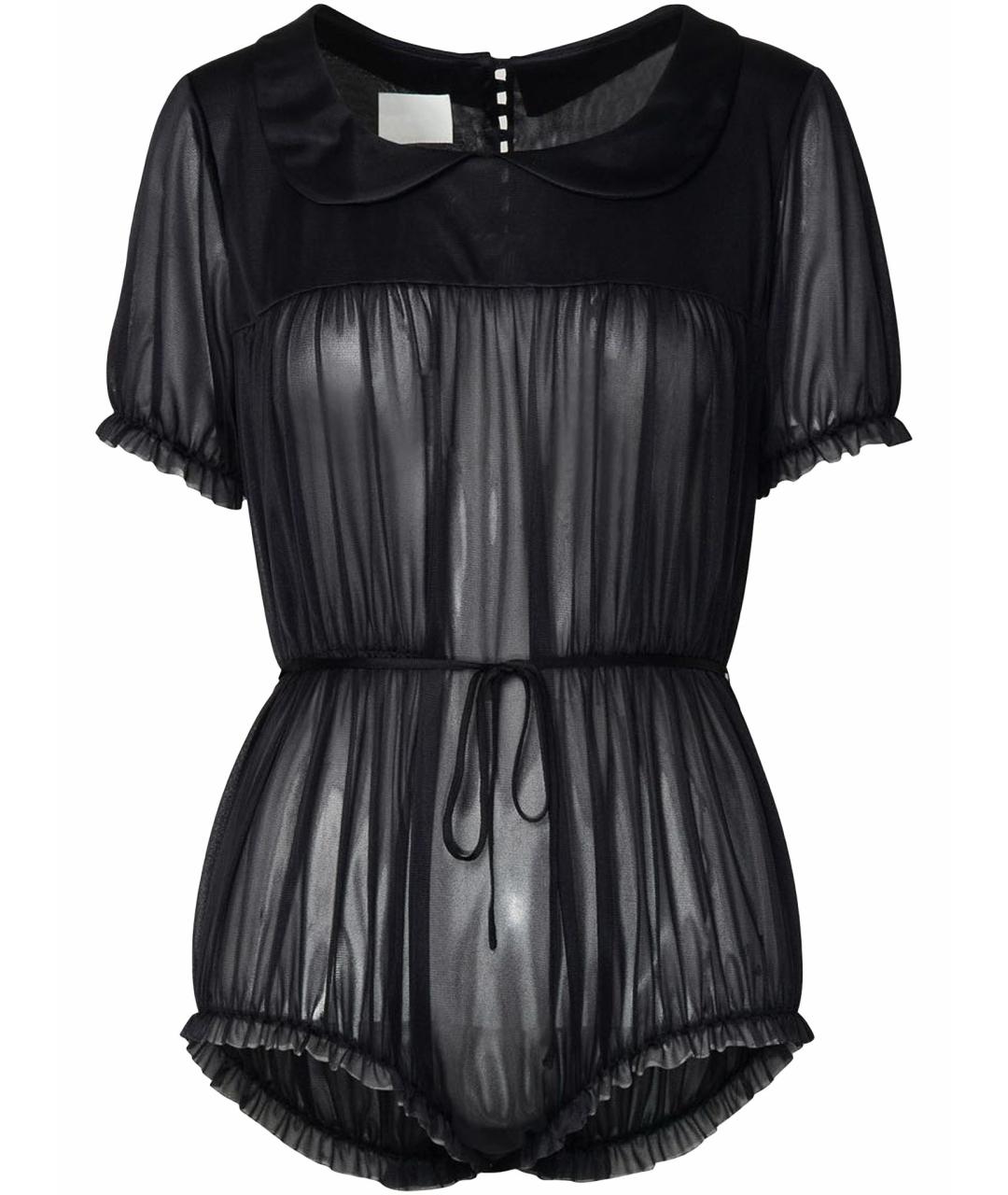MAISON MARGIELA Черное шелковое коктейльное платье, фото 1