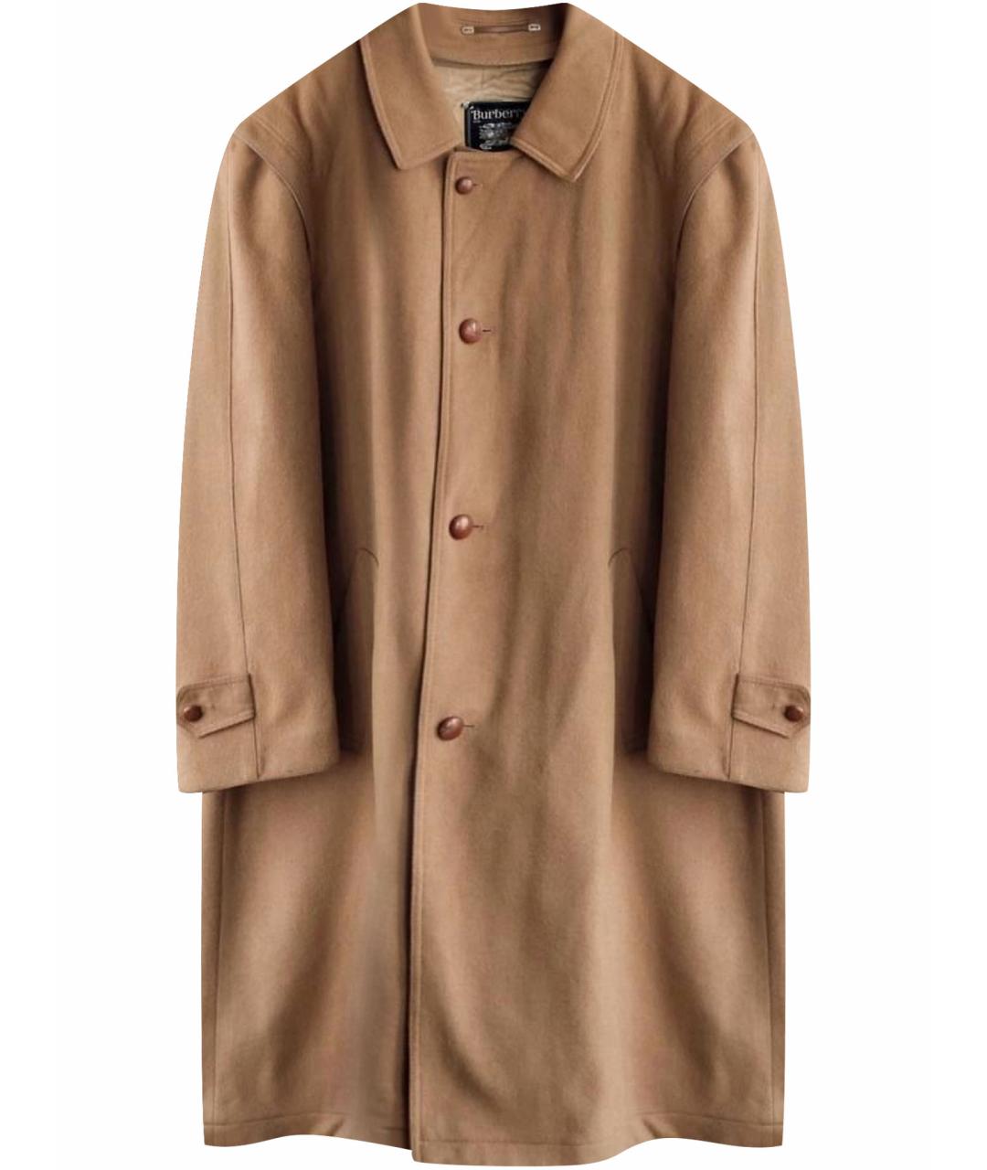 BURBERRY Бежевое шерстяное пальто, фото 1