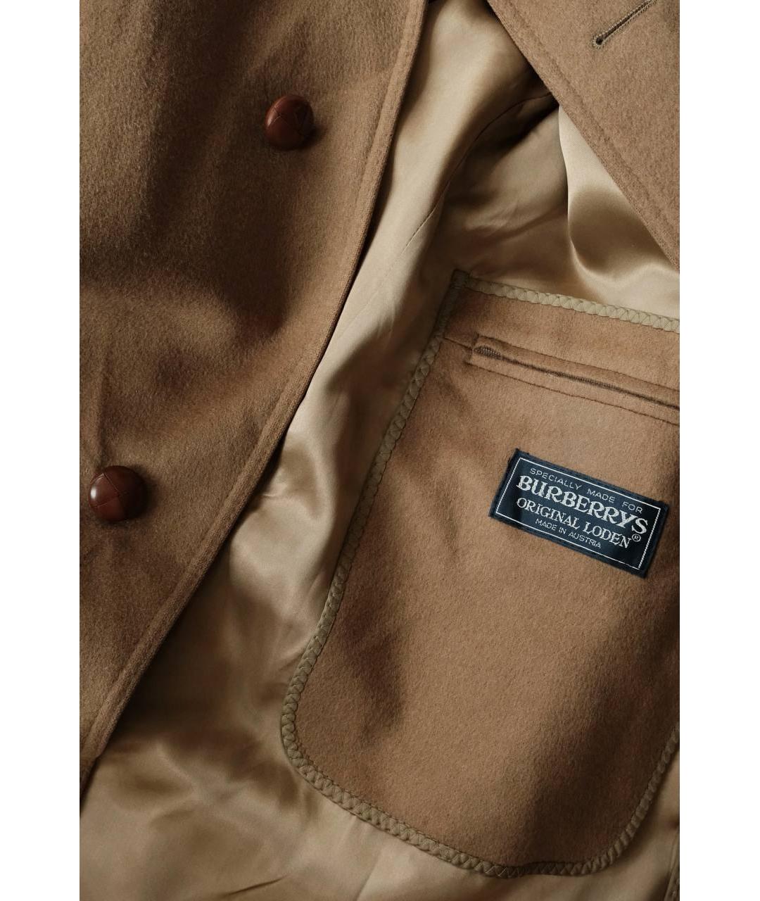 BURBERRY Бежевое шерстяное пальто, фото 4