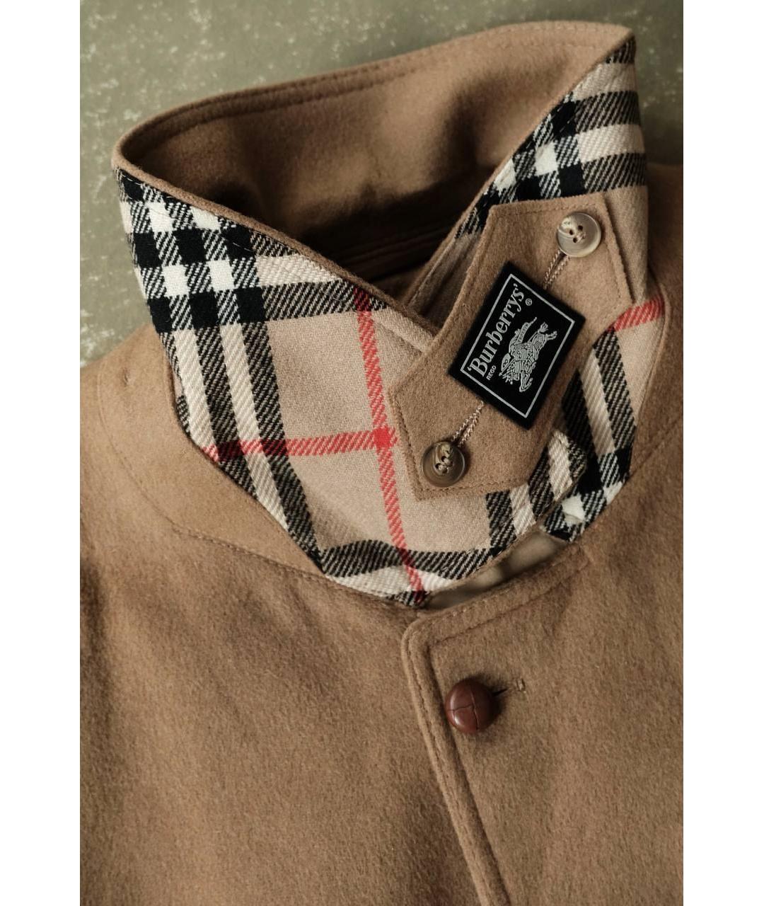 BURBERRY Бежевое шерстяное пальто, фото 3