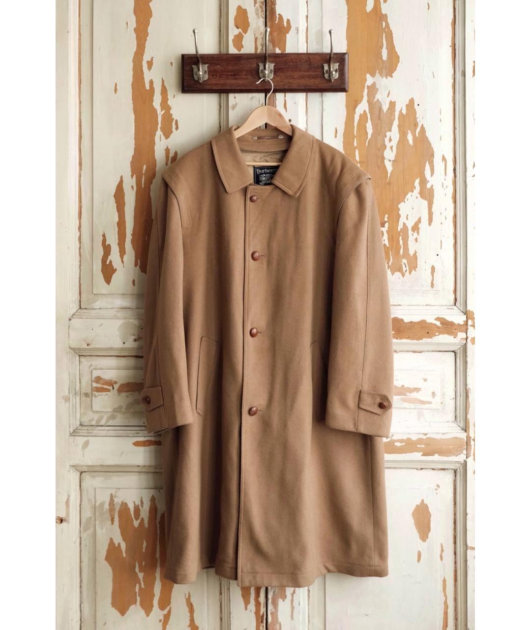 BURBERRY Бежевое шерстяное пальто, фото 6