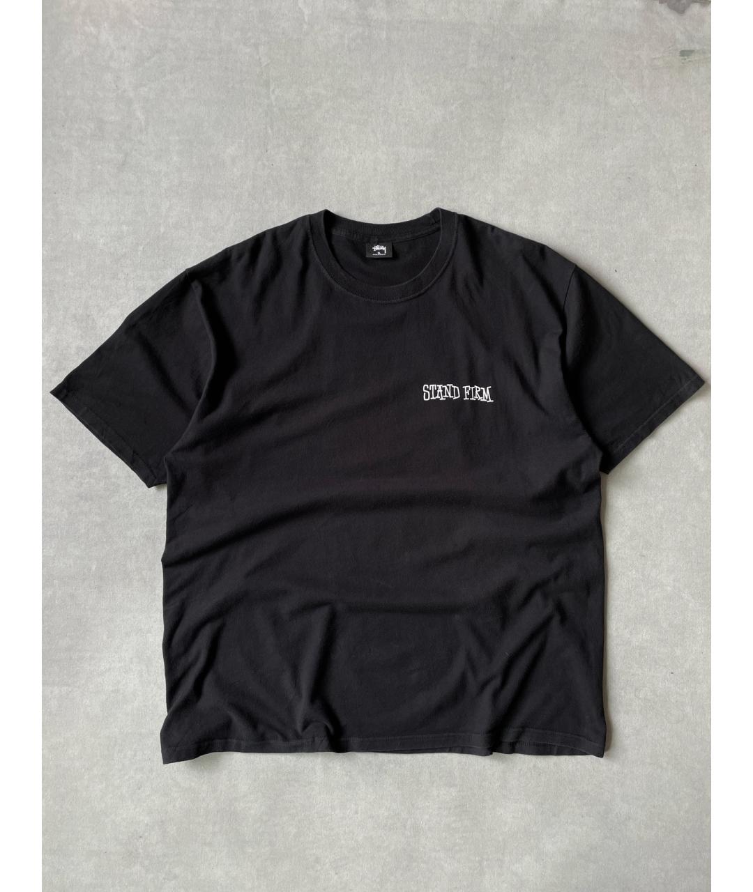 STUSSY Черная хлопковая футболка, фото 6