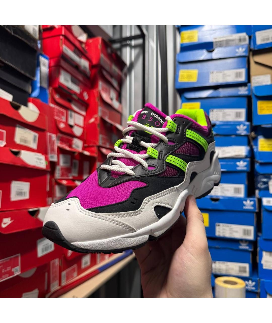 NEW BALANCE Фиолетовые низкие кроссовки / кеды, фото 3
