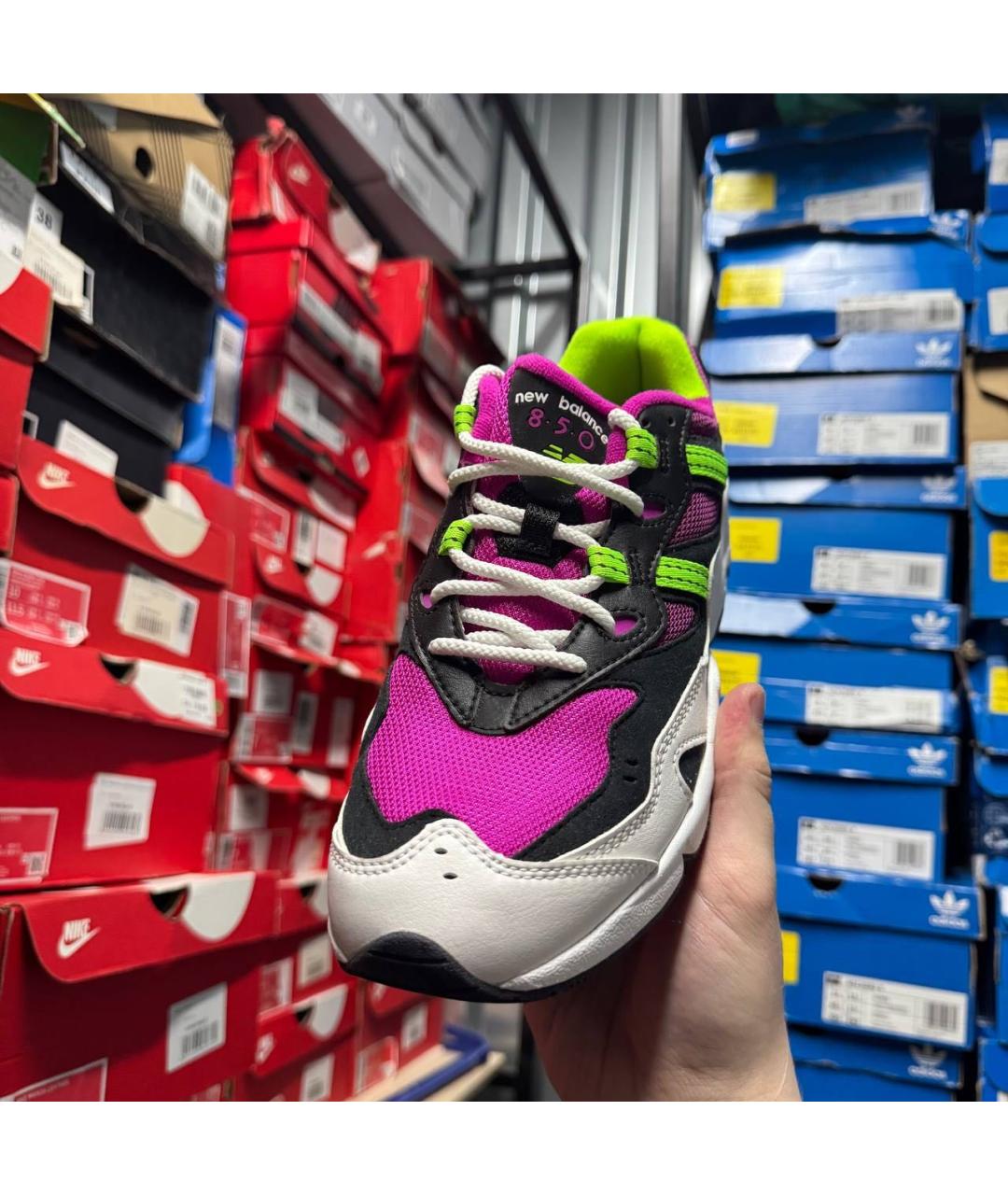 NEW BALANCE Фиолетовые низкие кроссовки / кеды, фото 4