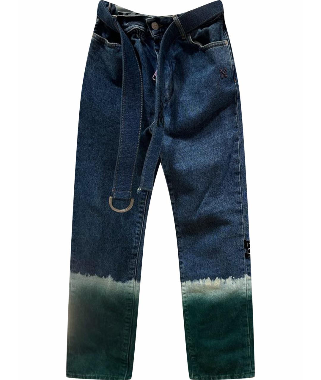 OFF-WHITE Мульти хлопковые прямые джинсы, фото 1
