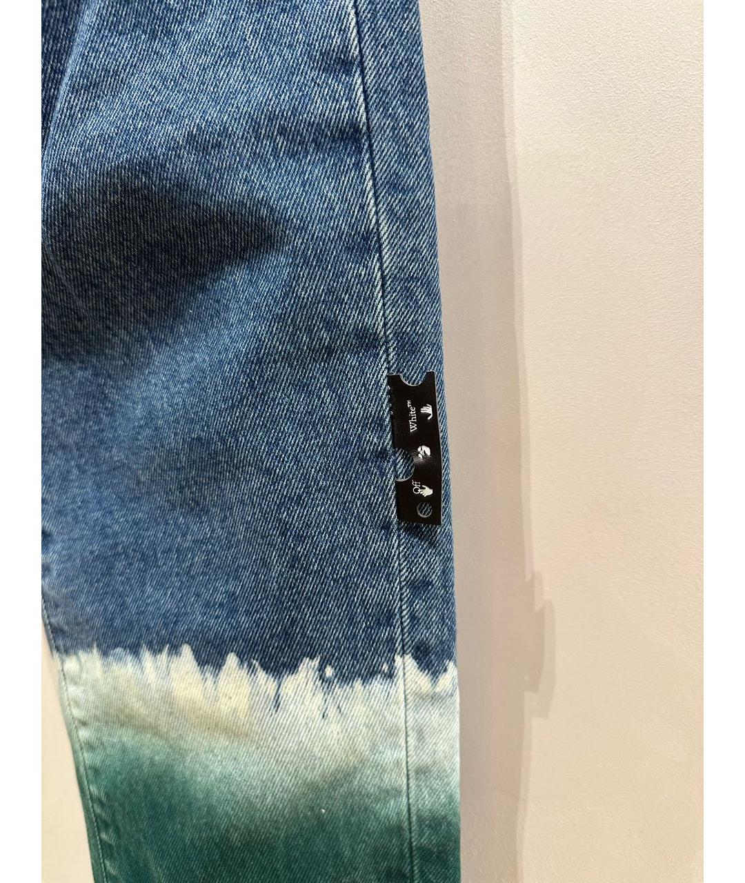 OFF-WHITE Мульти хлопковые прямые джинсы, фото 4