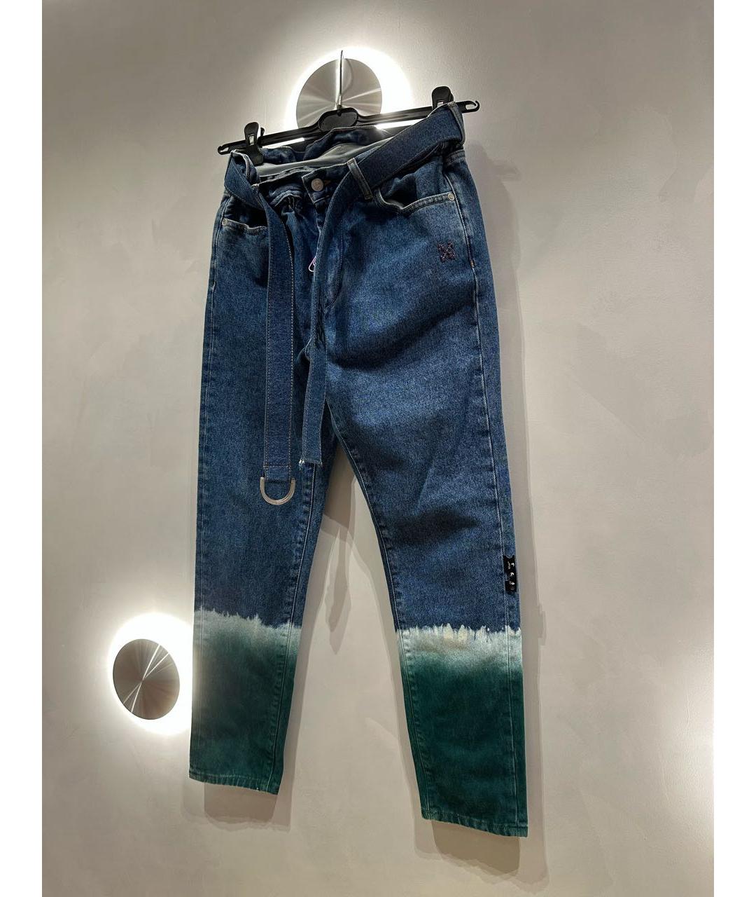 OFF-WHITE Мульти хлопковые прямые джинсы, фото 5